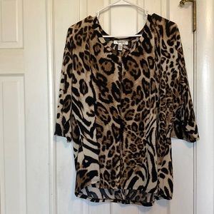 Dressbarn Animal Print Blouse